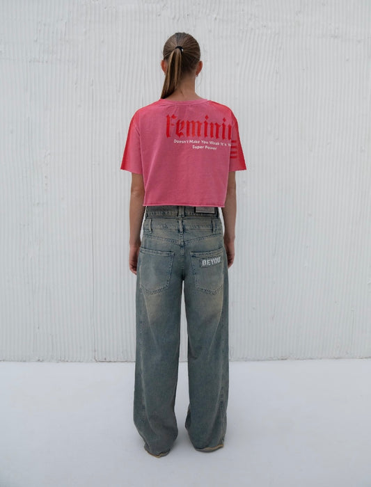 "FEMININTY" Shirt Crop top