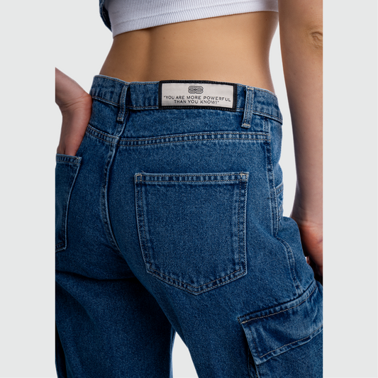 HIGH-WAIST CARGO JEAN'S